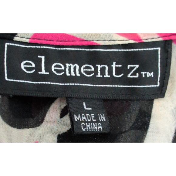 VTG Y2K Sheer Chiffon Empire Waist Top Large Floral Whimsigoth Fairy Grunge Boho - Picture 4 of 5